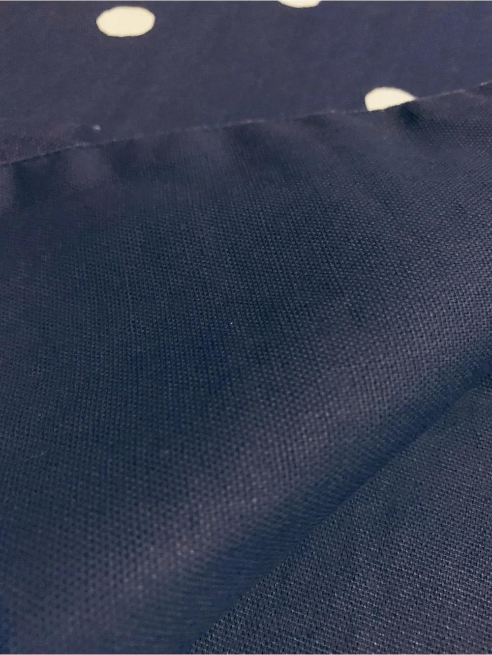 Navy Polka Dot Table Runner- Classic Playful Style